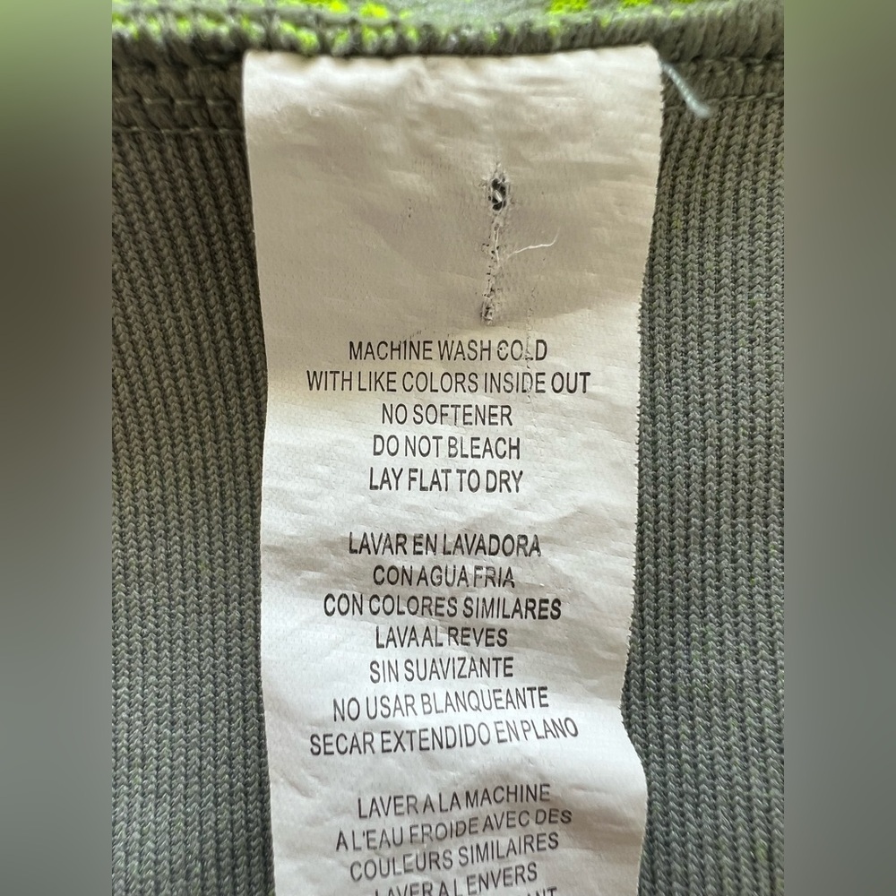 💚 EUC Fabletics Nanette Neon Green & Gray Floral Full-Zip Jacket | Women’s Small - Picture 12 of 13